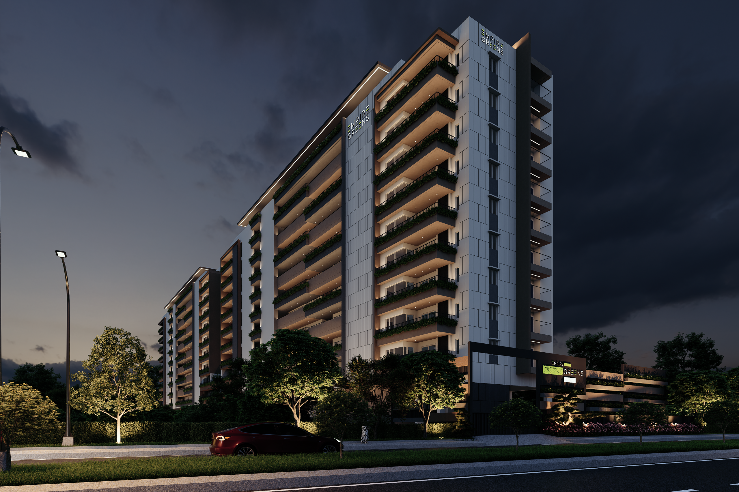 Empire Greens estimated twin towers skyline render